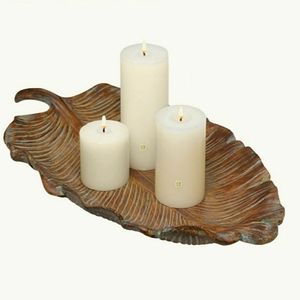 Partylite Sculpted Leaf Pillar Garden Tray